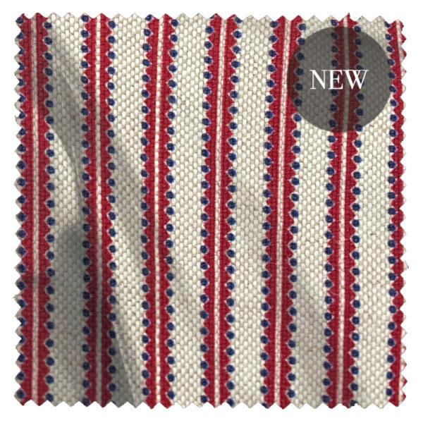 Poplar Stripe Red/Navy Natural